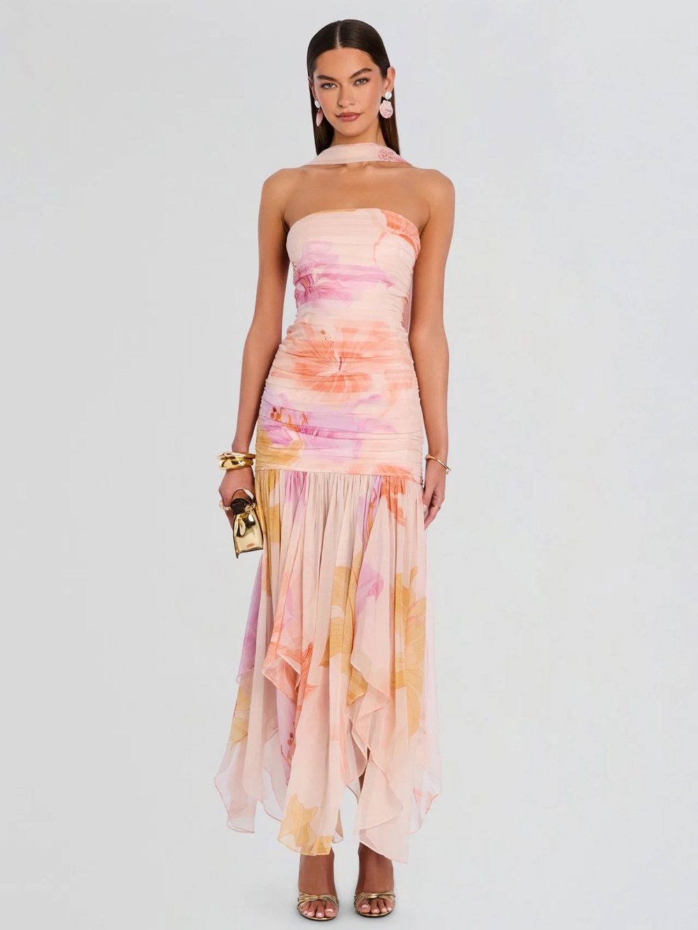 Retrofete Teryn Silk Chiffon Dress
